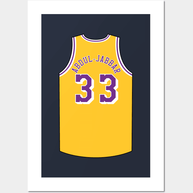 Kareem Abdul Jabbar Los Angeles Jersey Qiangy Wall Art by qiangdade